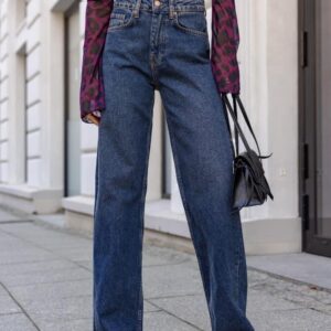 SPODNIE JEANSOWE TYPU WIDE LEG