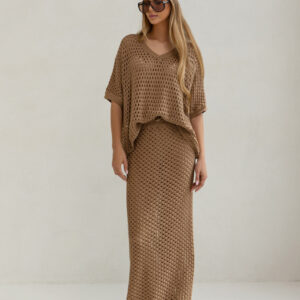 SPÓDNICA AŻUROWA KAMEL