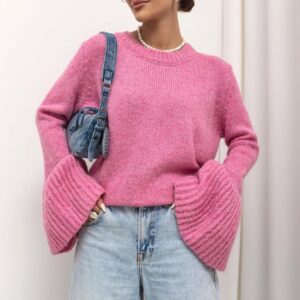 SWETER RĘKAW DZWON CUKIEREK