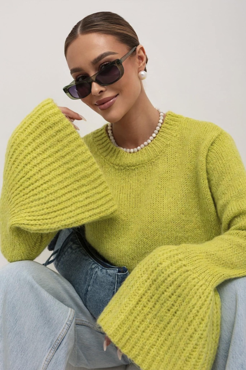 SWETER RĘKAW DZWON LIMONKA - obrazek 2