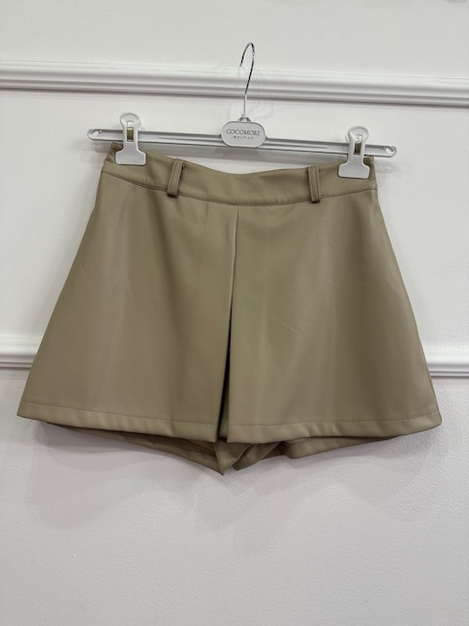 SPÓDNICO - SPODENKI EKO SKÓRA J.BEŻ - obrazek 5