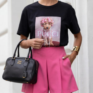 T-SHIRT POODLE PUCCI CZARNY