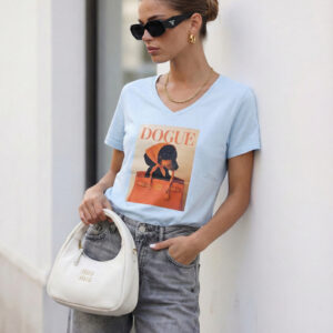 T-SHIRT DOGUE DEKOLT V NIEBIESKI