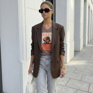 T-SHIRT DOGUE DEKOLT V LATTE