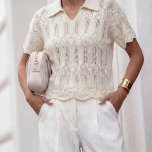 SWETER AŻUROWY NATURAL