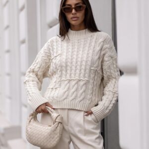SWETER WARKOCZ Z PRZESZYCIAMI